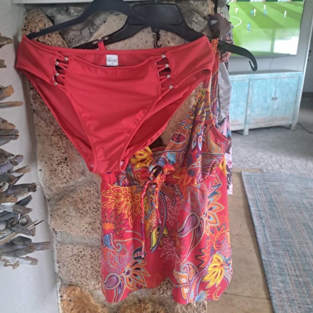 Stunning Coral Pink Tankini by Venus